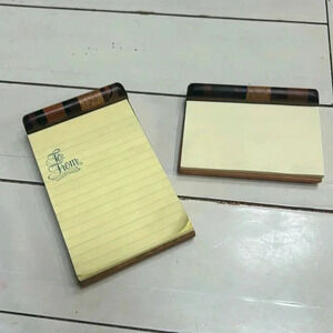 2 Handcrafted Exotic Hardwood Notepad Holder made by Wood Artist USA